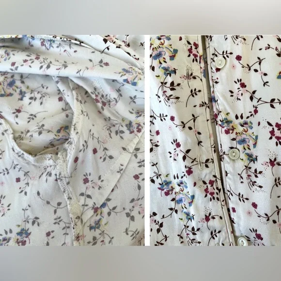 H&M | Floral Satin PJ Blouse - Picture 15 of 16